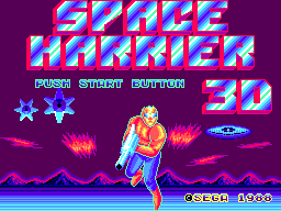 Space Harrier 3D title screen for Sega Master System